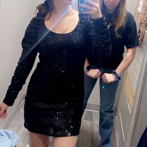 Black hoco dress , never worn .